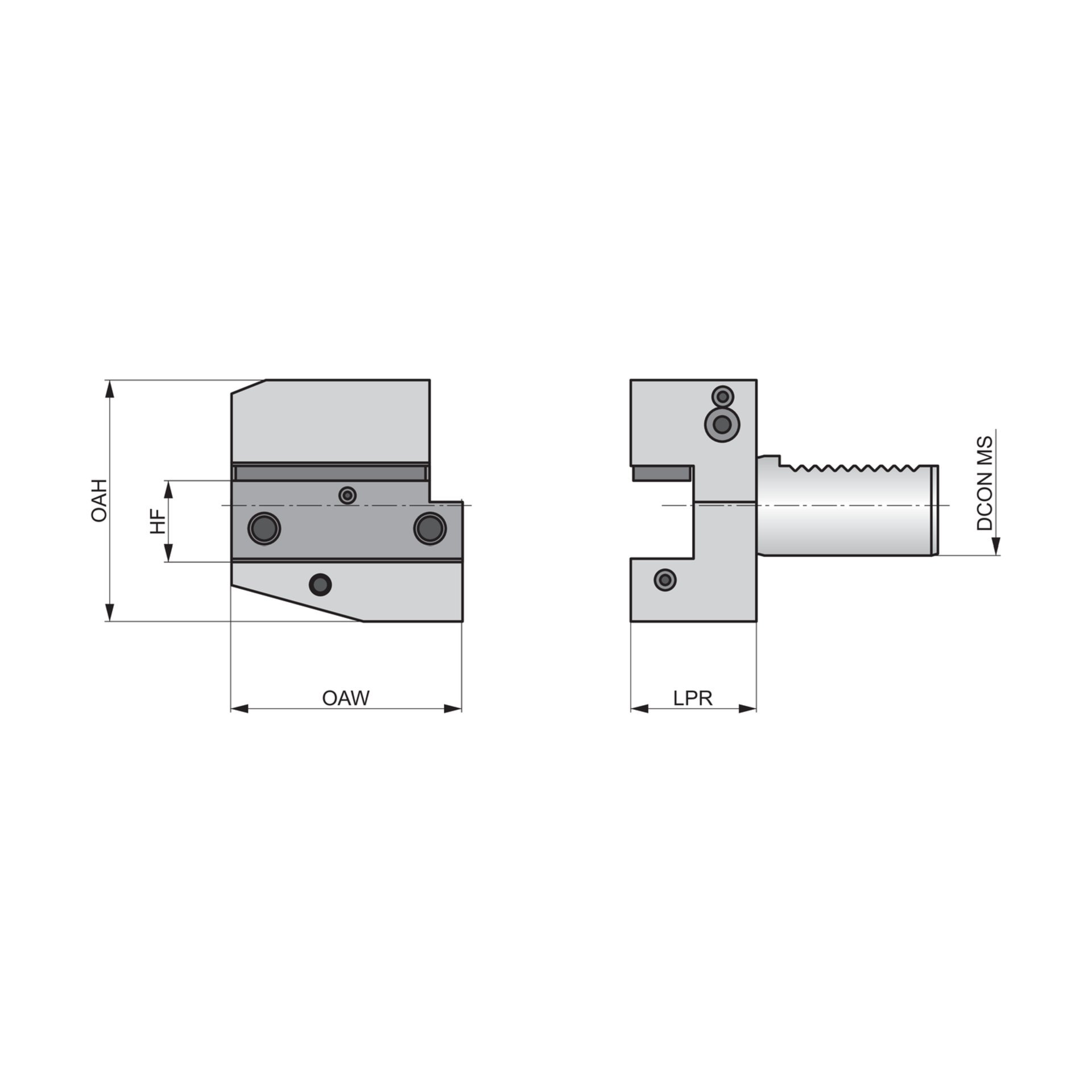 Dormer Pramet VDI Radialhalter Form B1 - Rechts - Kurz VDI.30-B1.20.40.C Produktbild img2 L