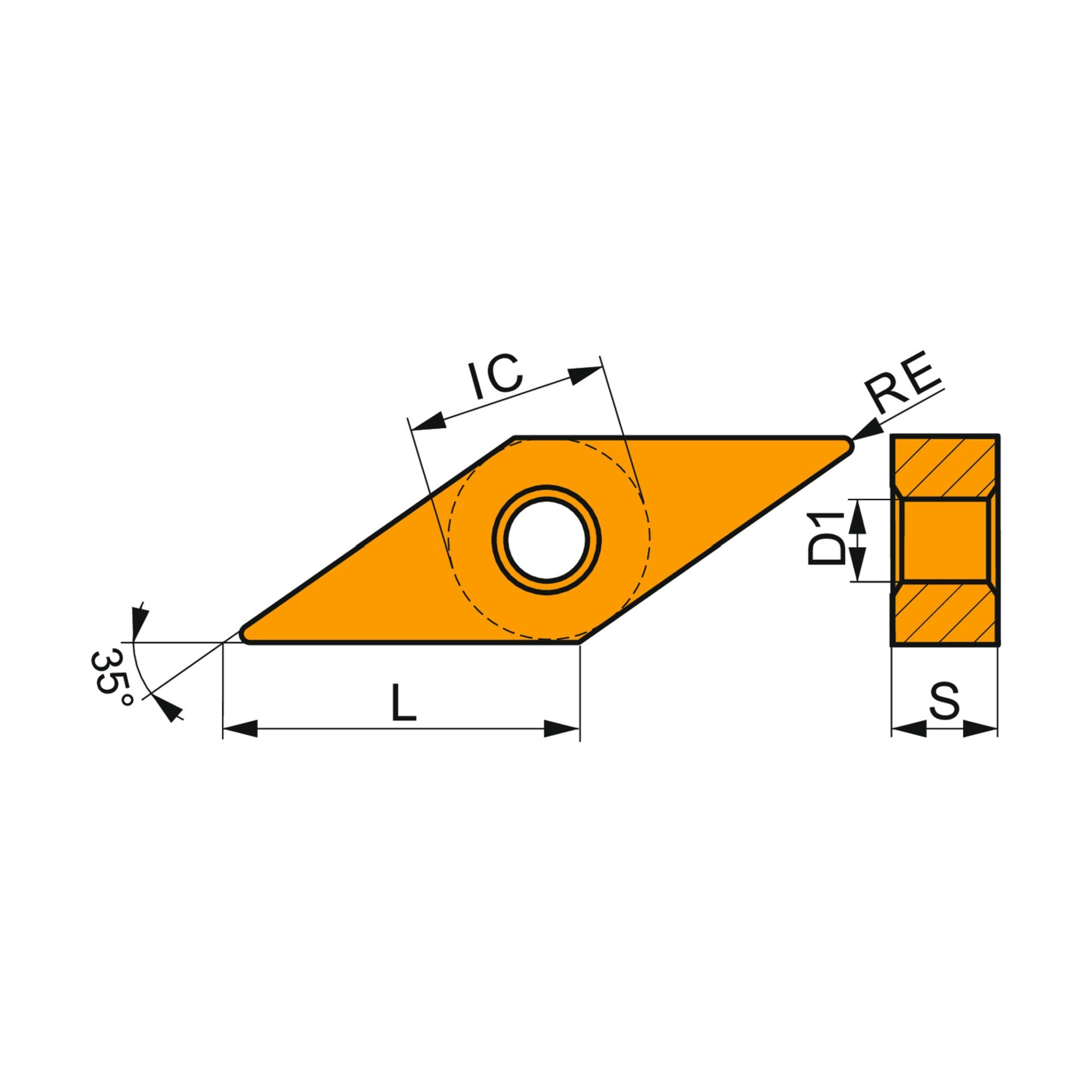 Dormer Pramet Drehwendeschneidplatte - Negativ VNMG Produktbild img2 L