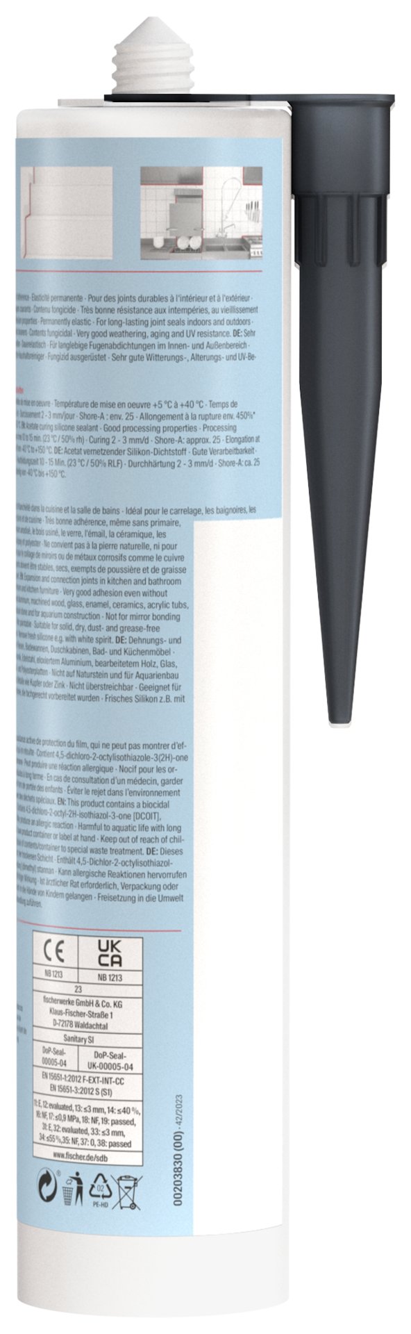 fischer Sanitärsilikon Sanitary Pro SI 310 az Produktbild img4 L