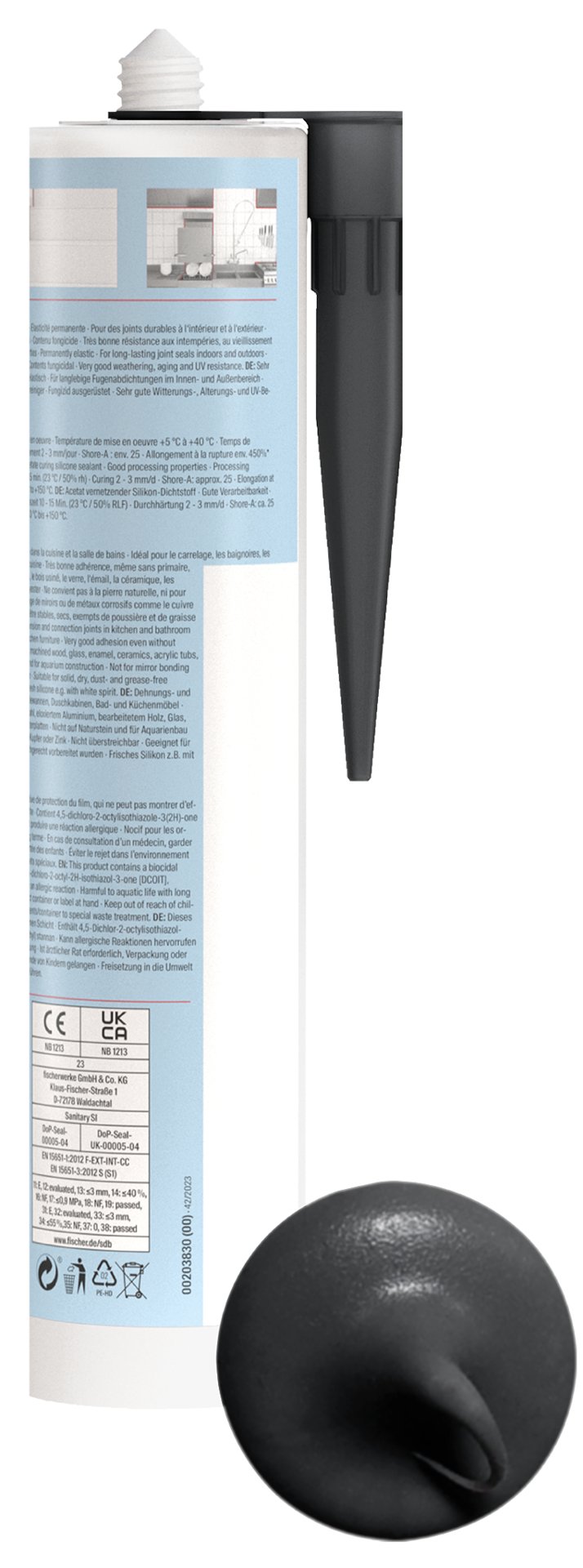 fischer Sanitärsilikon Sanitary Pro SI 310 az Produktbild img3 L