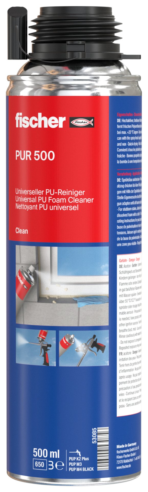 fischer PU-Schaum und Pistolen-Reiniger Produktbild img1 L