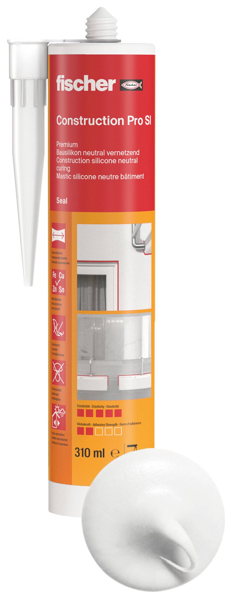 fischer Bausilikon Construction Pro SI 310 ws Produktbild img1 L