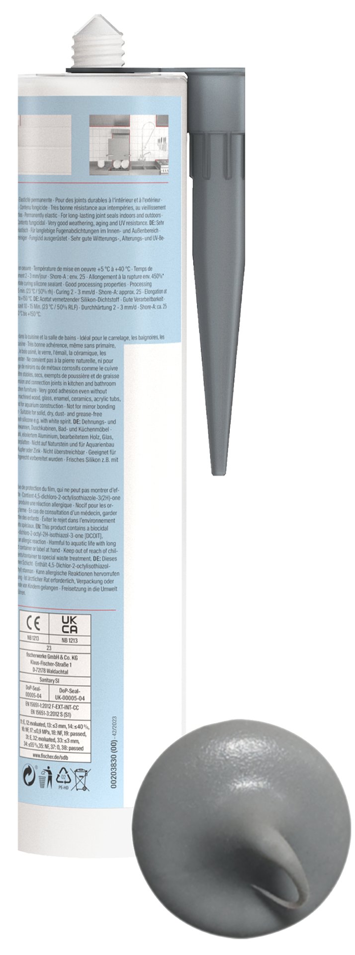 fischer Sanitärsilikon Sanitary Pro SI 310 dgr Produktbild img3 L