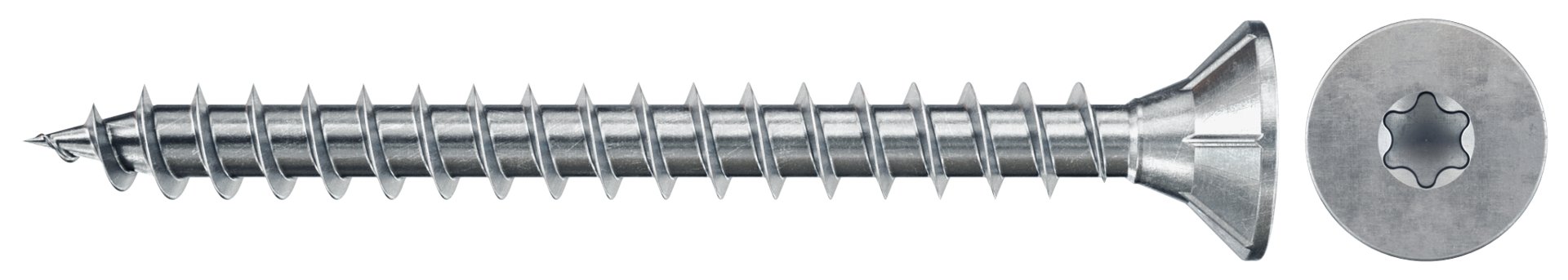 fischer Spanplattenschrauben ClassicFast FCF II CTF BC mit Senkkopf, Innenstern TX Antrieb und Vollgewinde Produktbild img1 L