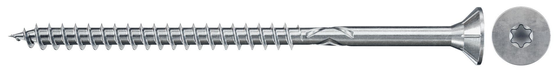 fischer Spanplattenschrauben ClassicFast FCF II CTP BC mit Senkkopf, Innenstern TX Antrieb und Teilgewinde Produktbild img1 L