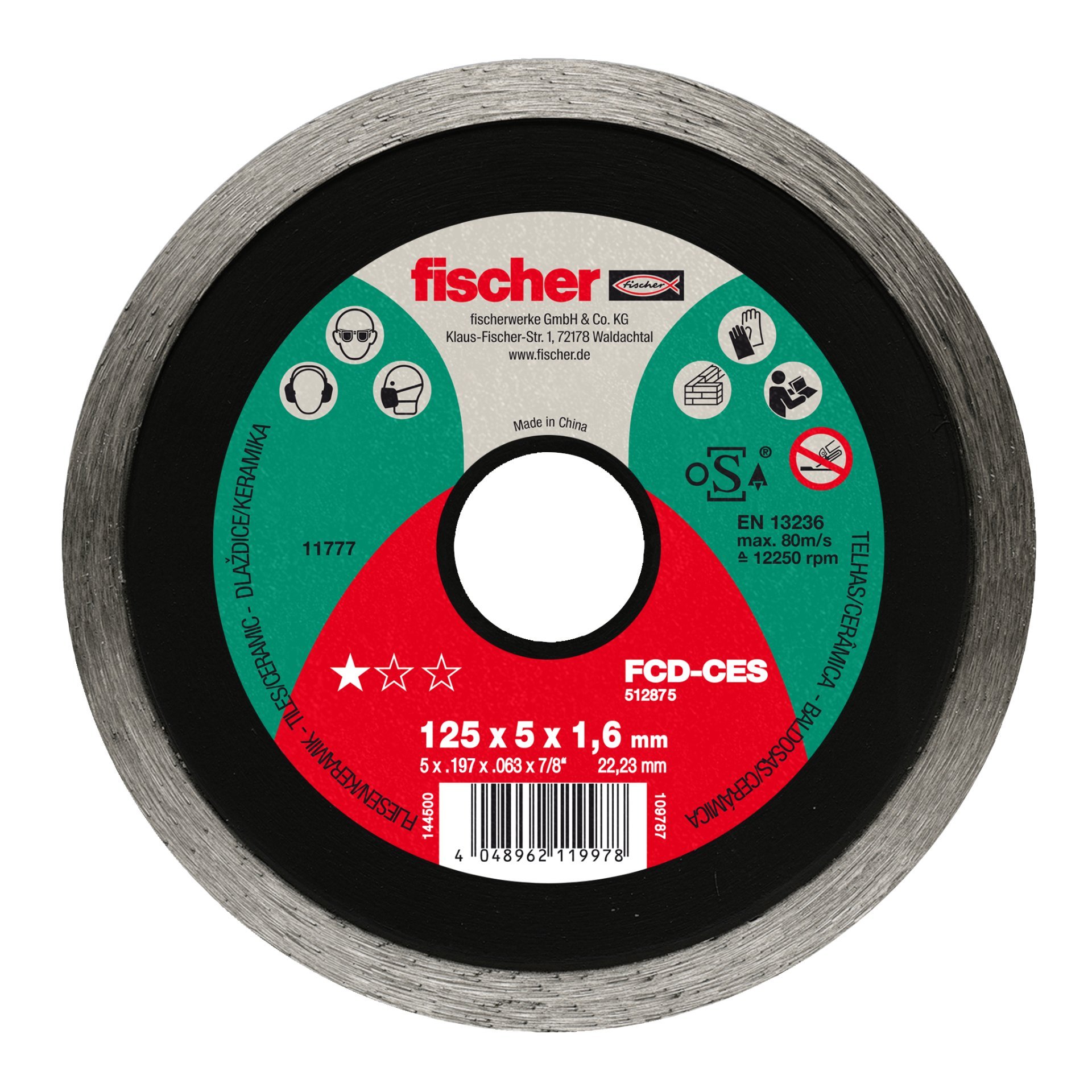 fischer Diamanttrennscheibe CES 1,6/180 Produktbild img1 L
