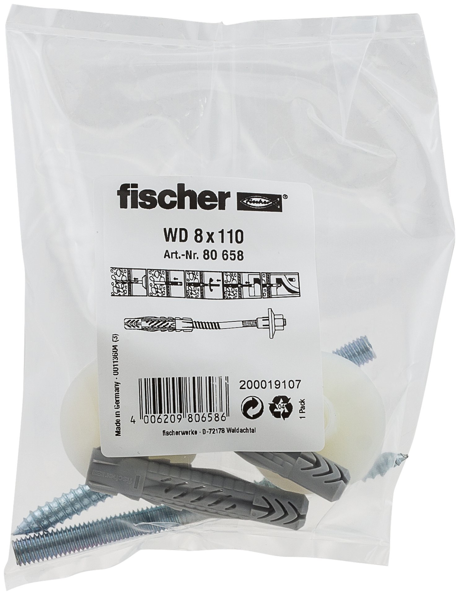fischer Sanitär-Befestigung WD 8x110 Produktbild img2 L