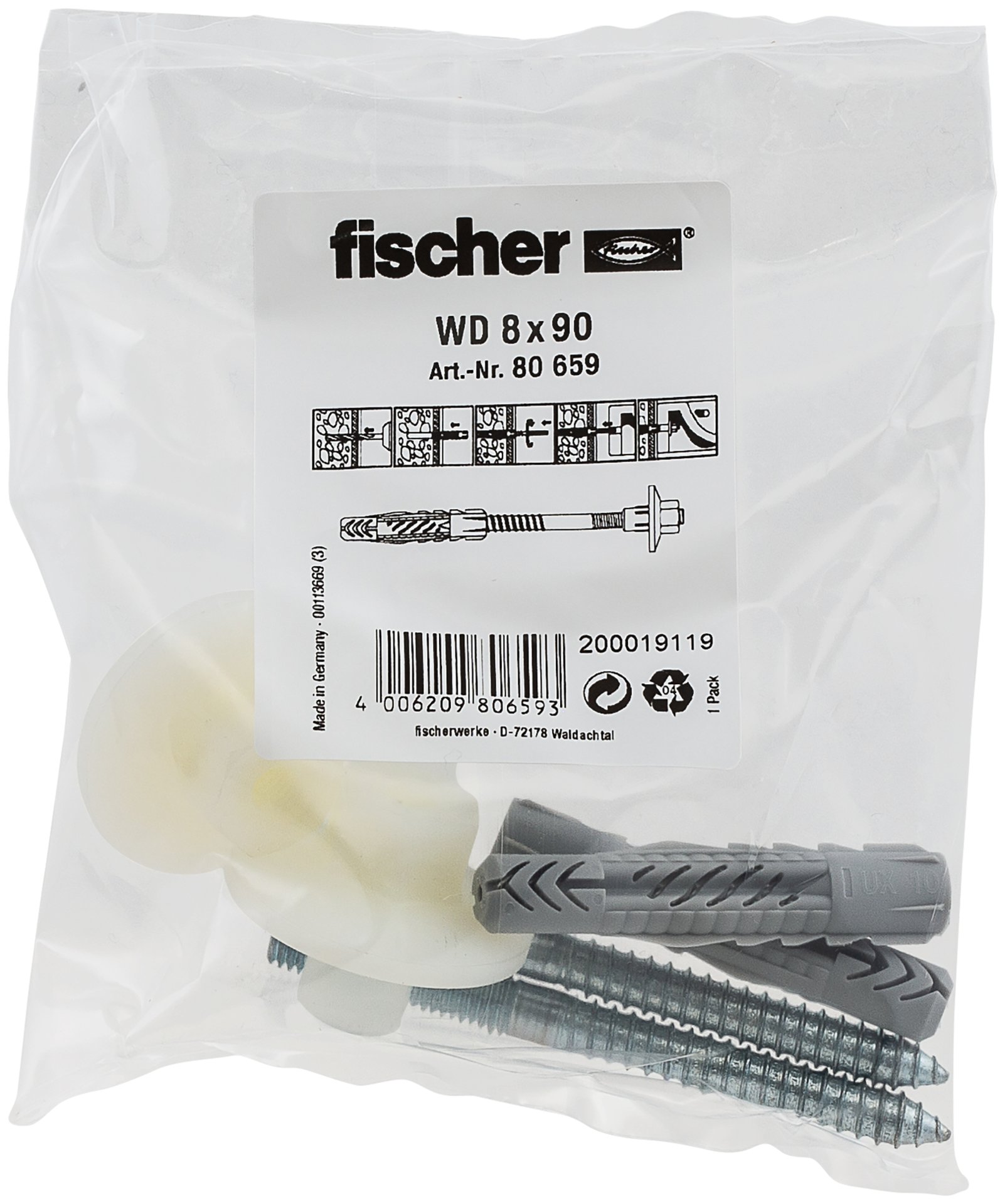 fischer Sanitär-Befestigung WD 8x90 Produktbild img2 L