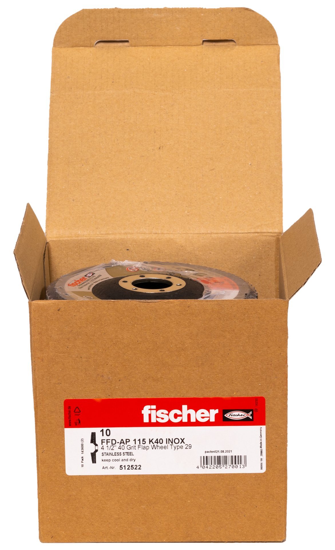 fischer Fächerschleifscheibe AP 115 K40 Inox Produktbild img3 L