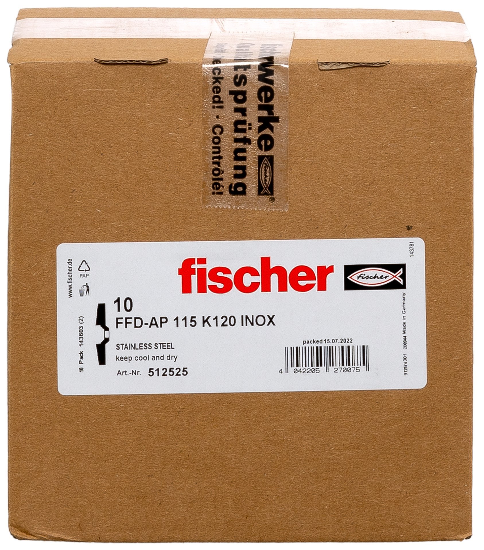 fischer Fächerschleifscheibe AP 115 K120 Inox Produktbild img3 L