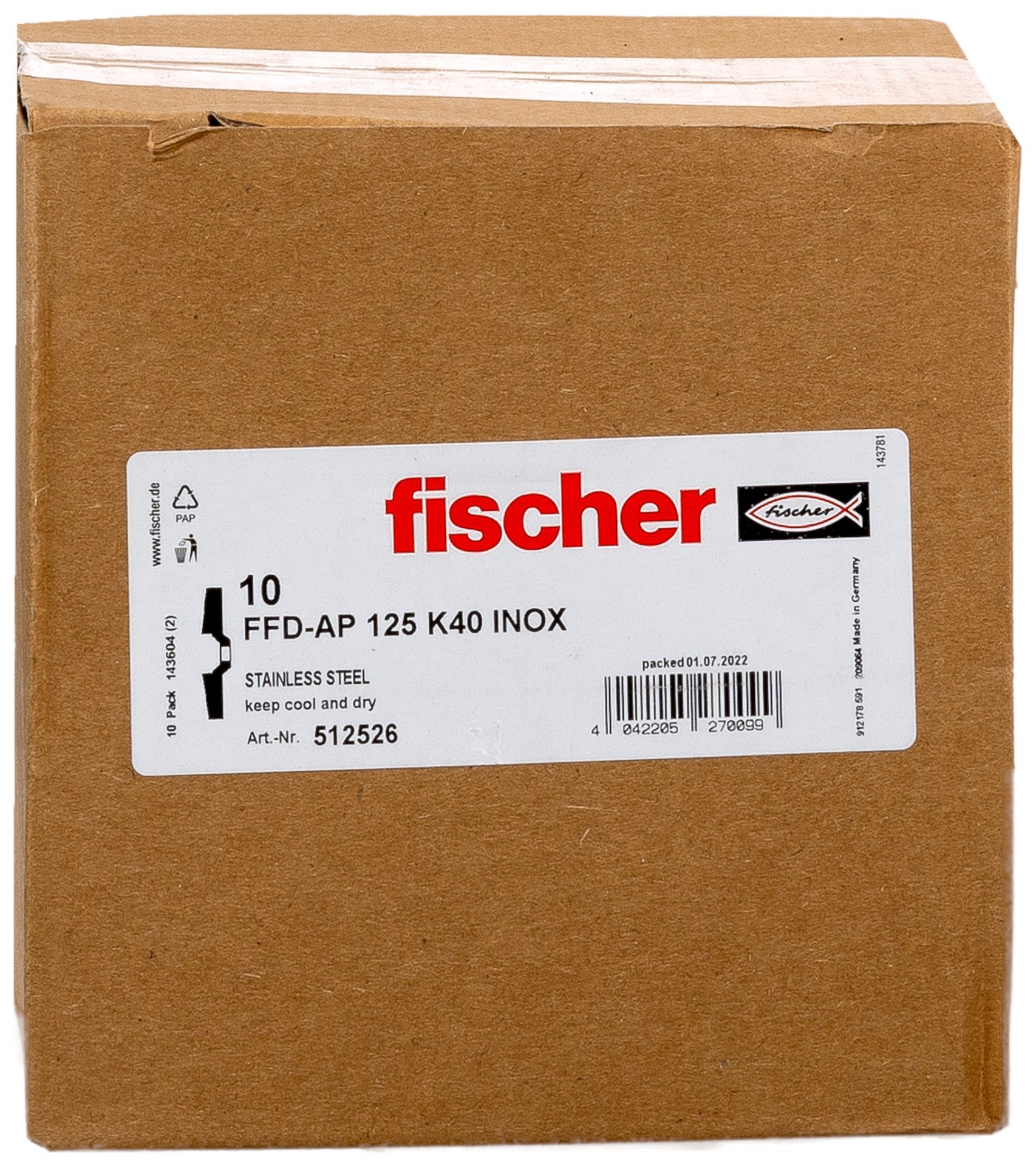fischer Fächerschleifscheibe AP 125 K40 Inox Produktbild img4 L