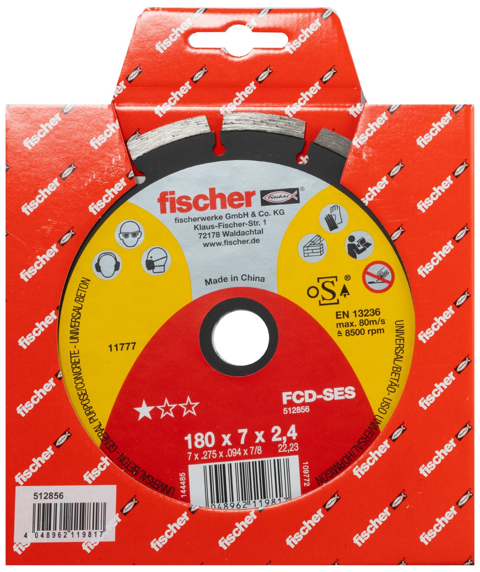 fischer Diamanttrennscheibe SES 2,4/180 geteilt Produktbild img2 L