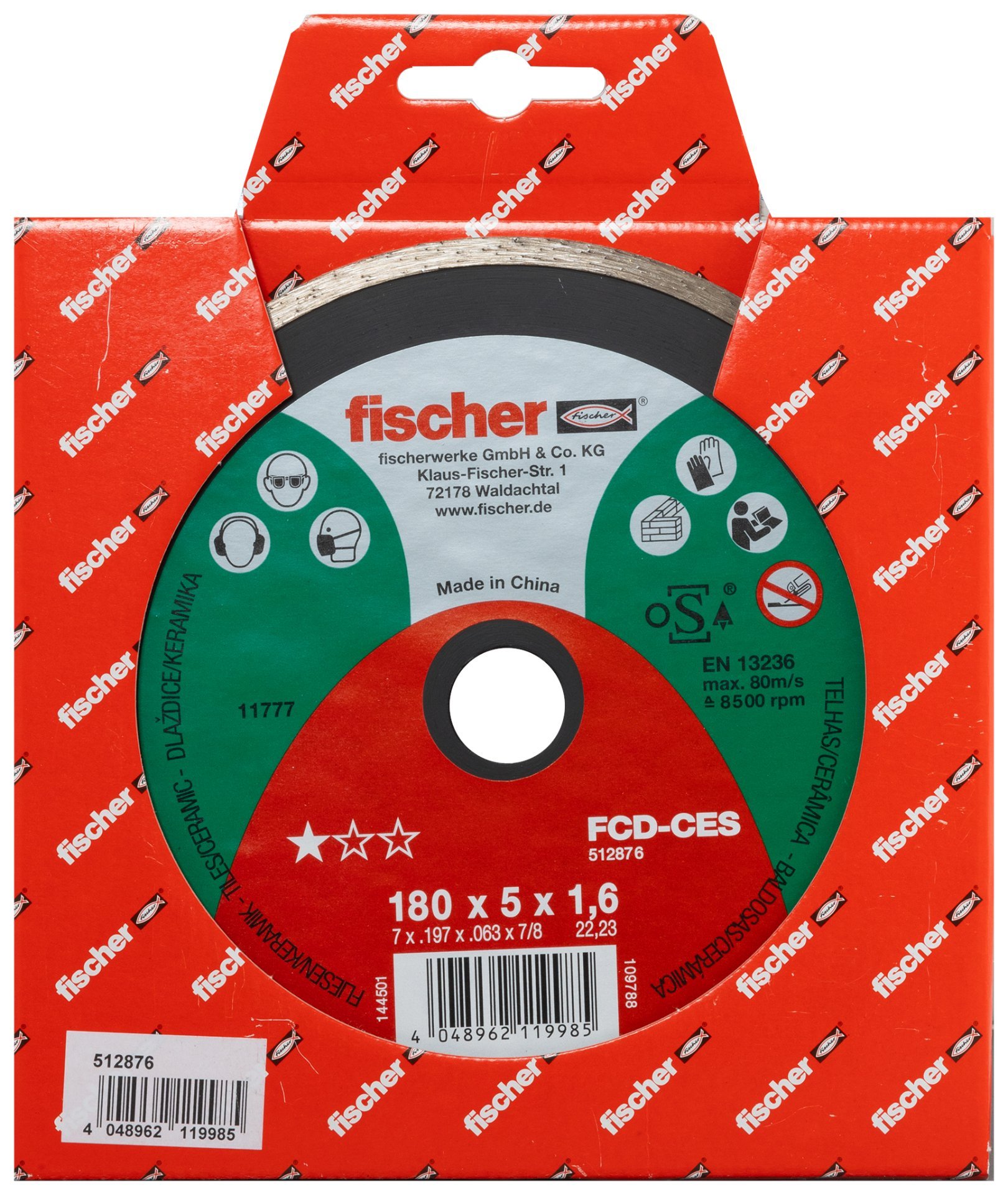 fischer Diamanttrennscheibe CES 1,6/180 Produktbild img2 L