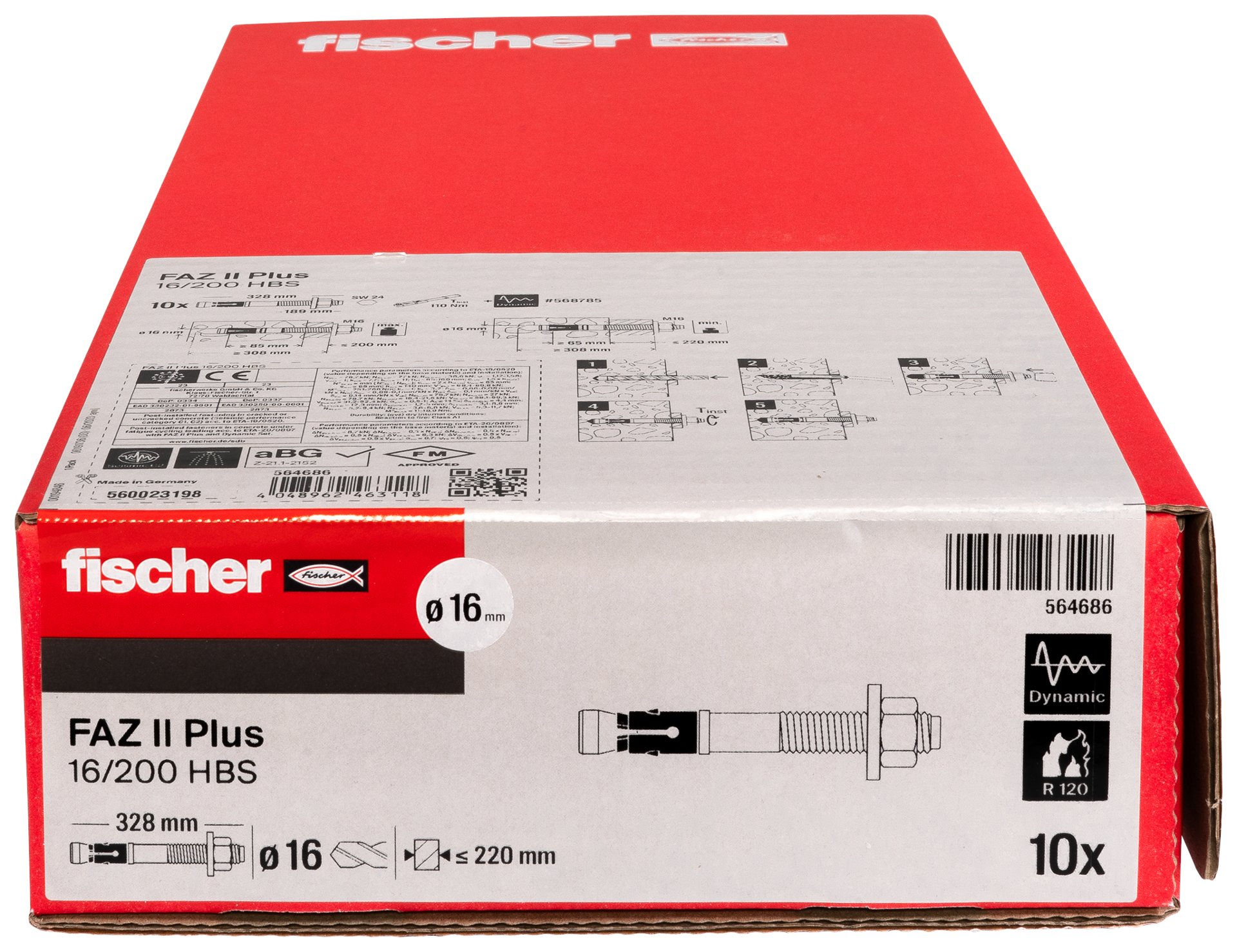 fischer Bolzenanker FAZ II Plus HBS mit U-Scheibe gemäß Holzbaunorm Produktbild img3 L