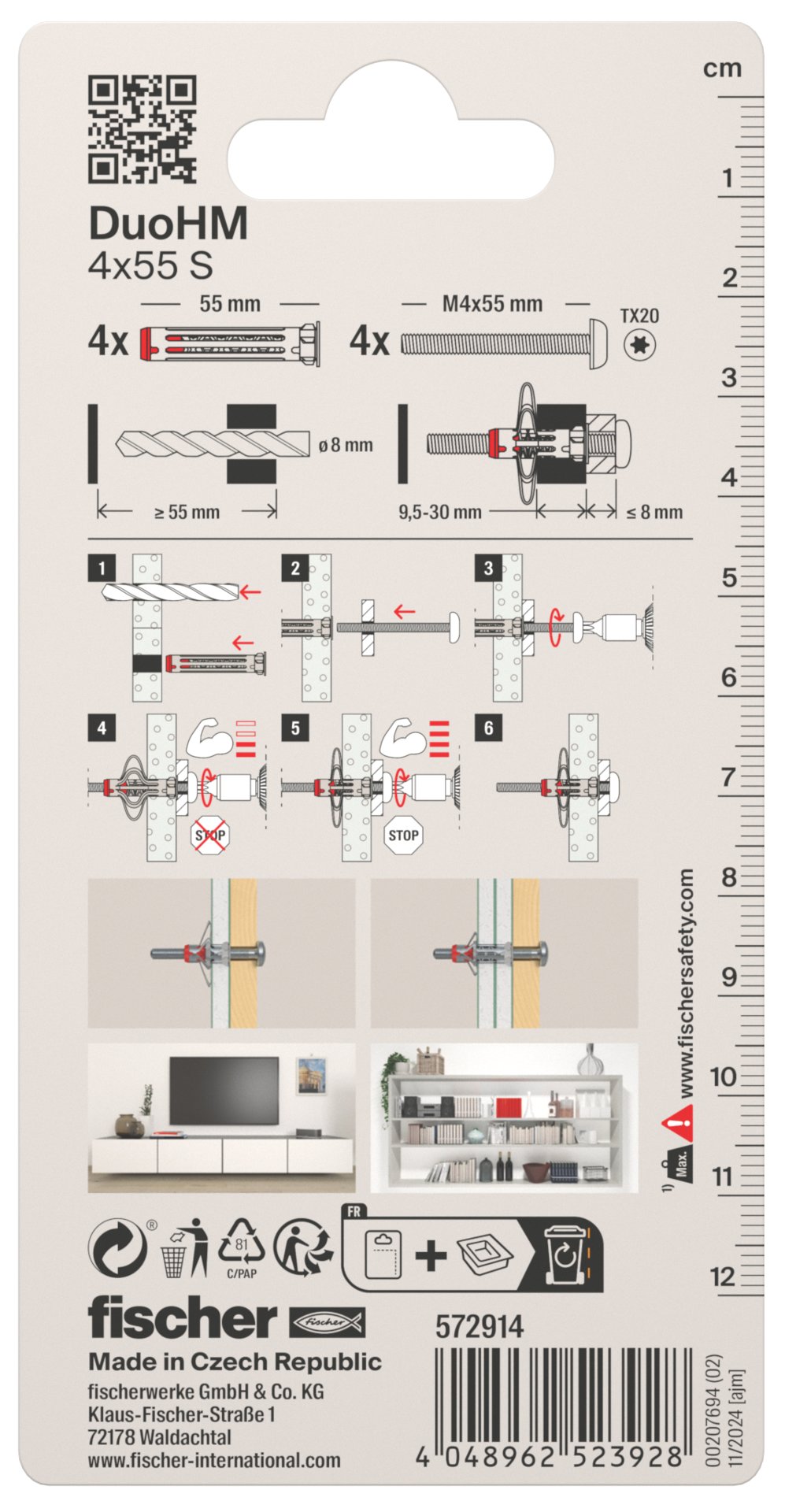 fischer Hohlraumdübel DuoHM Produktbild img4 L