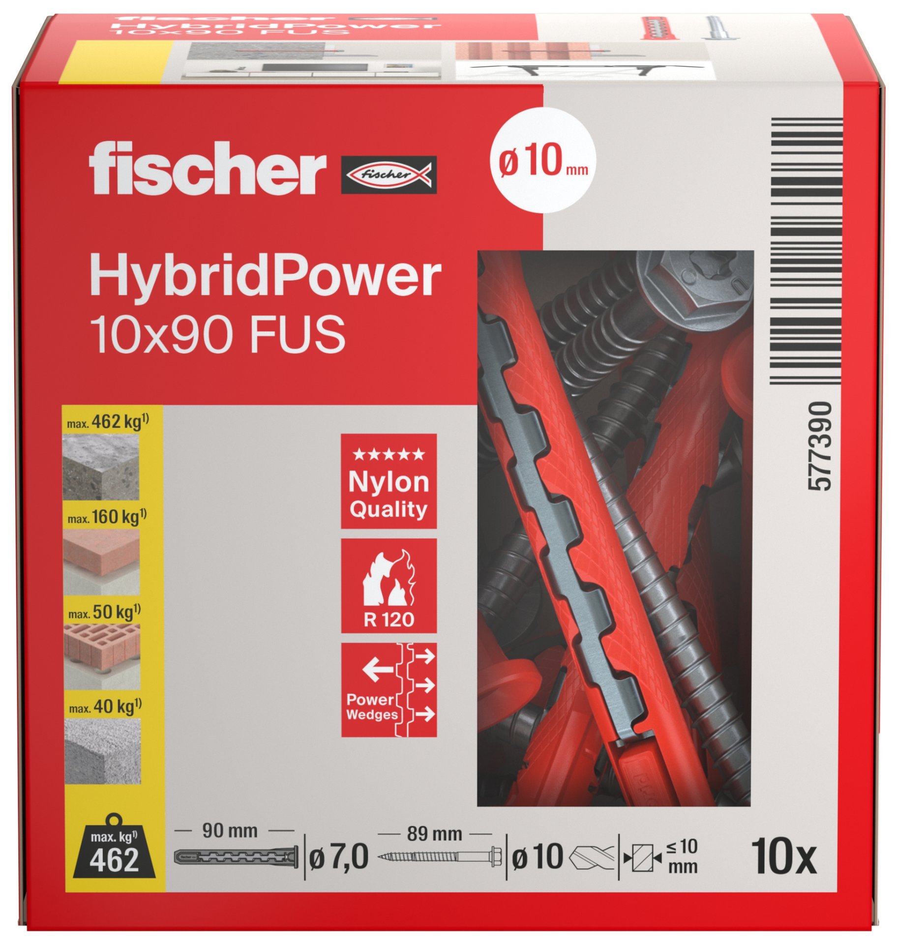 fischer HYBRIDPOWER 10 x 90 FUS Kunststoffdübel Produktbild img4 L