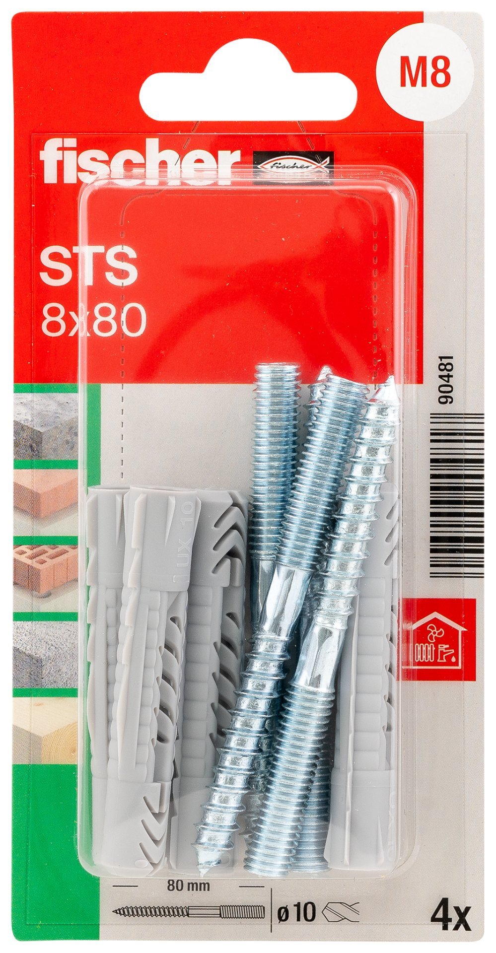 fischer Stockschraube STS 8x80 + UX K (4) Produktbild img2 L