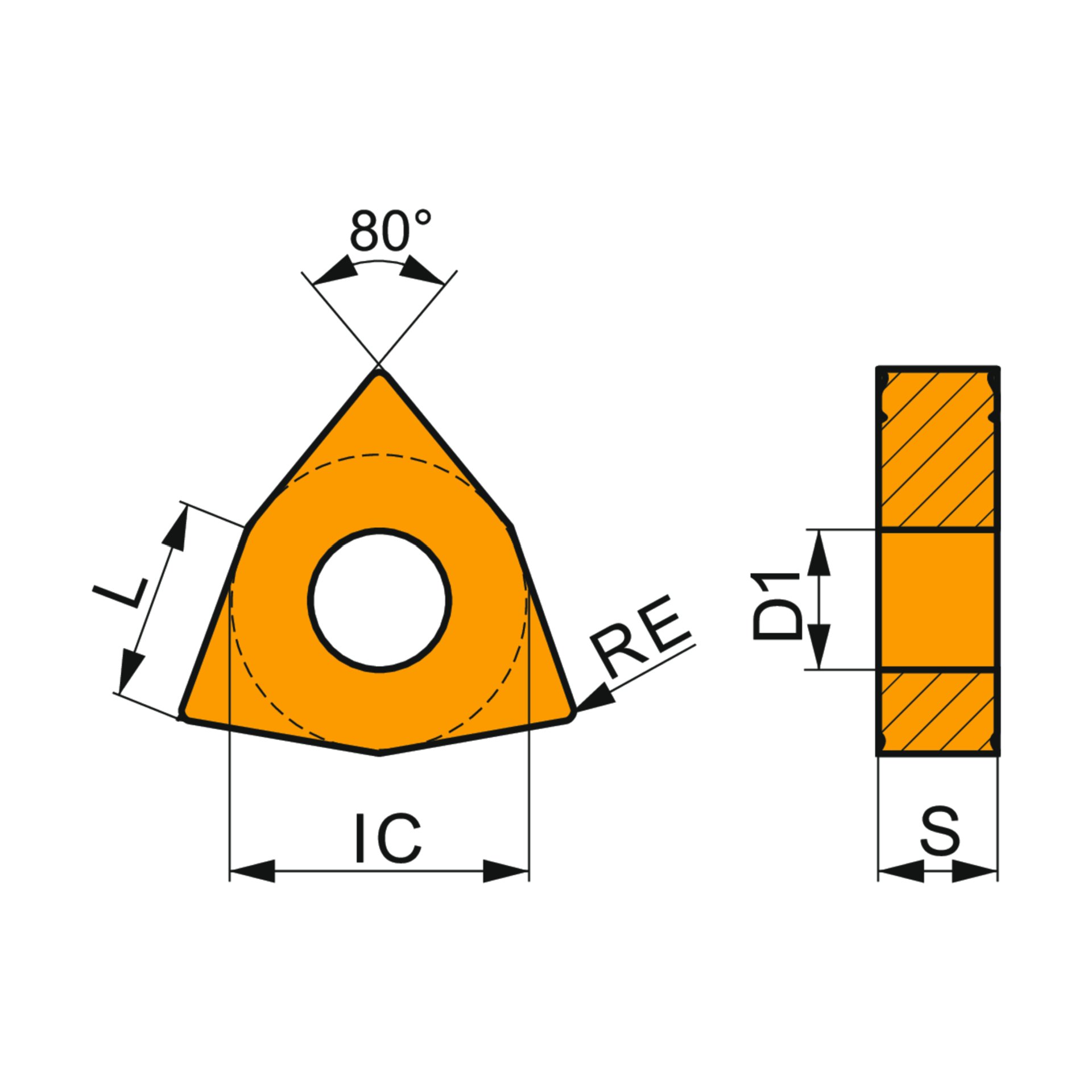 Drehwendeschneidplatte - Negativ WNMG 080404E-NM:T7325 Produktbild img2 L