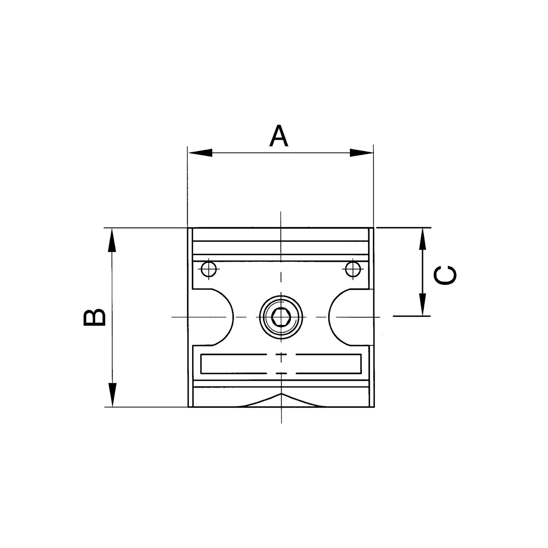 RIEGLER Verteiler »multifix«, schmale Ausführung, BG 1, G 1/4, 4 Abgänge Produktbild img2 L