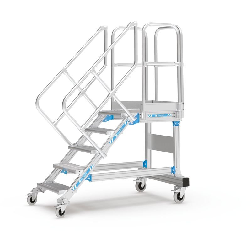 Zarges Plattformtreppe fahrbar 60° Produktbild img1 L