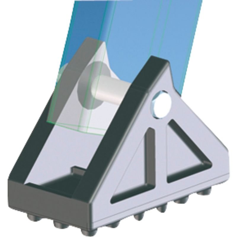 Zarges Schwenkfuß mit Gummiauflage 100 x 55 mm Produktbild img1 L