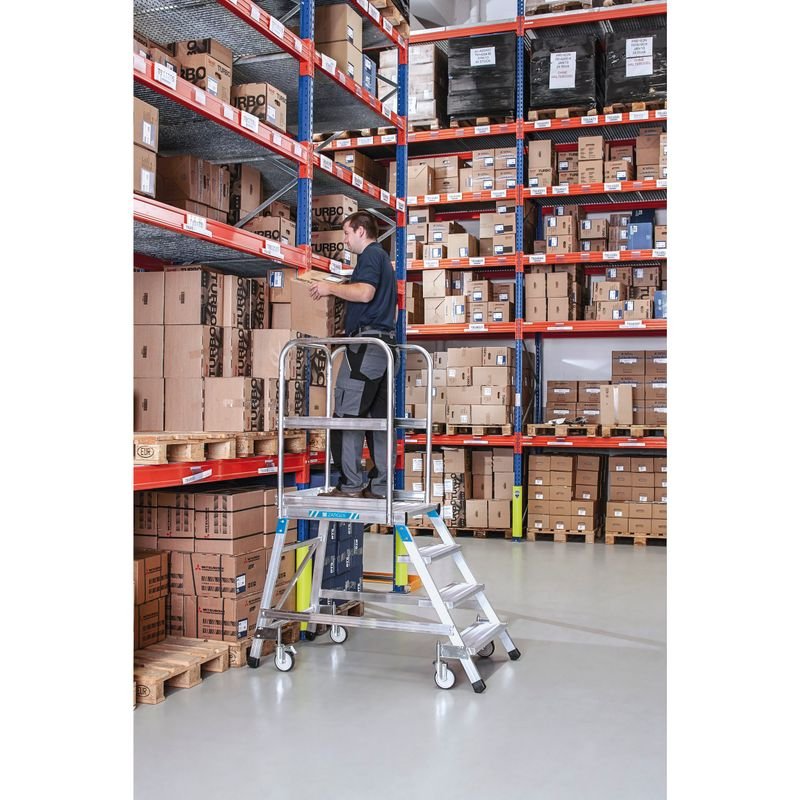Zarges Podesttreppe, einseitig Produktbild img2 L