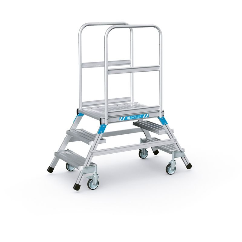 Zarges Podesttreppe, beidseitig 3 Stufen Produktbild img1 L