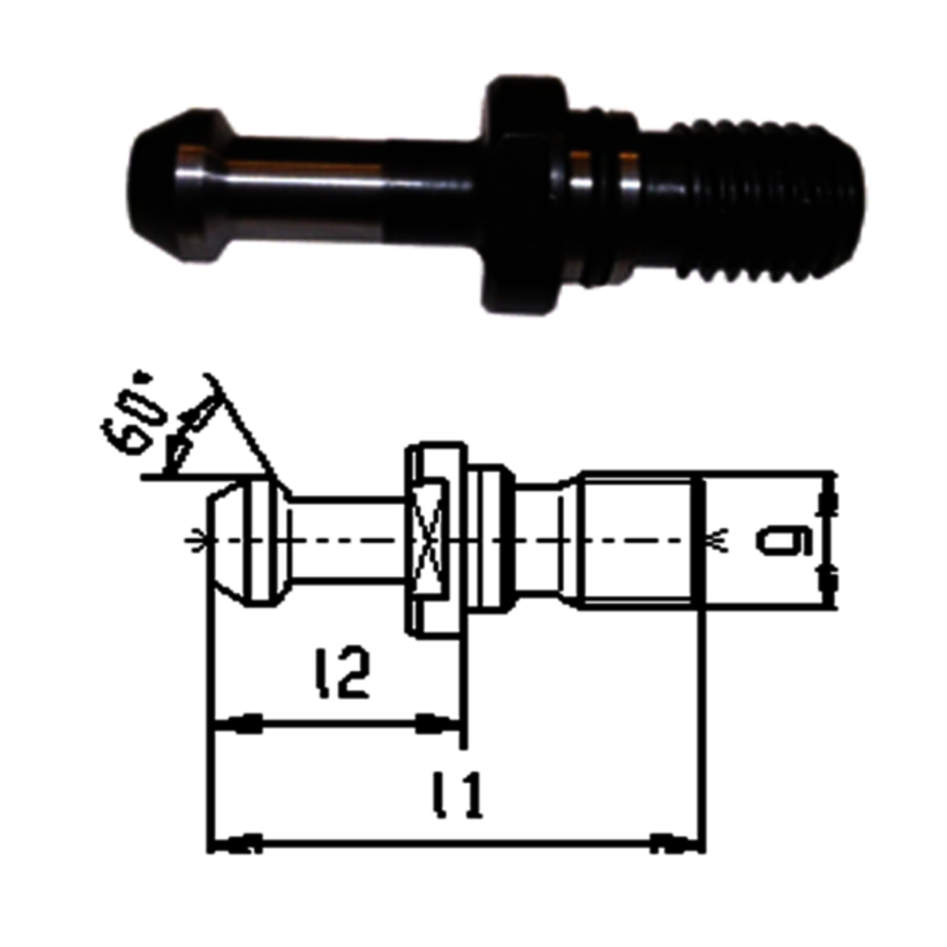 SIMETA Anzugsbolzen MAS-BT35 60° ohne Bohrung Produktbild img1 L