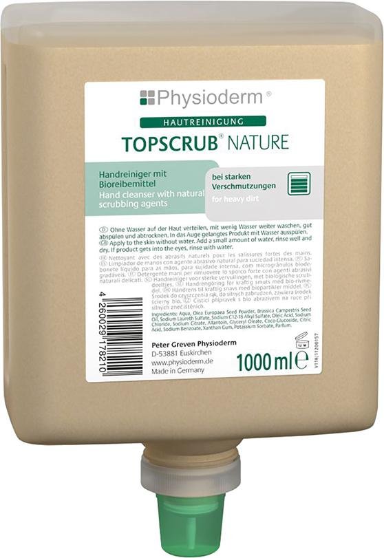 Topscrub nature 1000 ml Neptuneflasche Handreiniger Naturreibem.Physioderm Produktbild img1 L