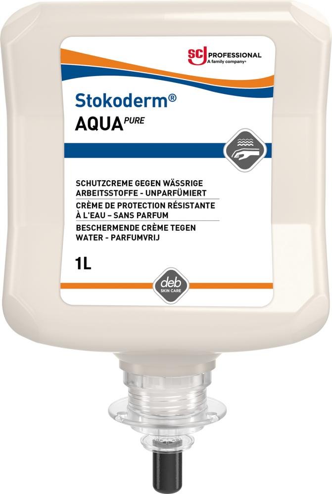 Stokoderm AQUA PURE Spezial-Hautschutzcreme 1 l Kartusche Produktbild img1 L