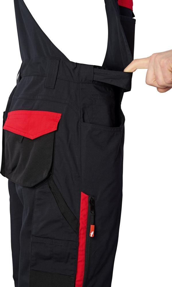 H-Latzhose Performance schwarz/rot Gr. 29 FORTIS Produktbild img3 L