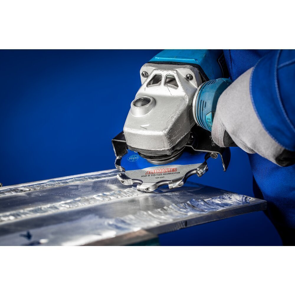 PFERD TOOLS Hochleistungsfrässcheibe ALUMASTER R Ø 115 mm für Winkelschleifer Alu Bearbeitung HICOAT Produktbild img4 L