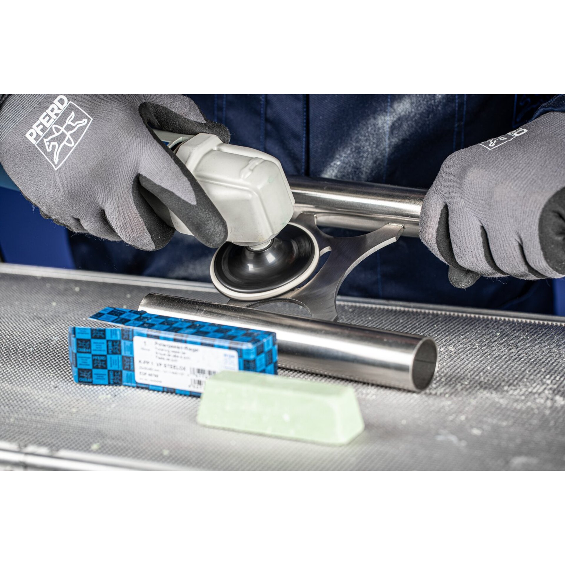 Polierpaste PP für Vorpolitor von Stahl und Edelstahl Riegel 25x30x90mm Produktbild img2 L