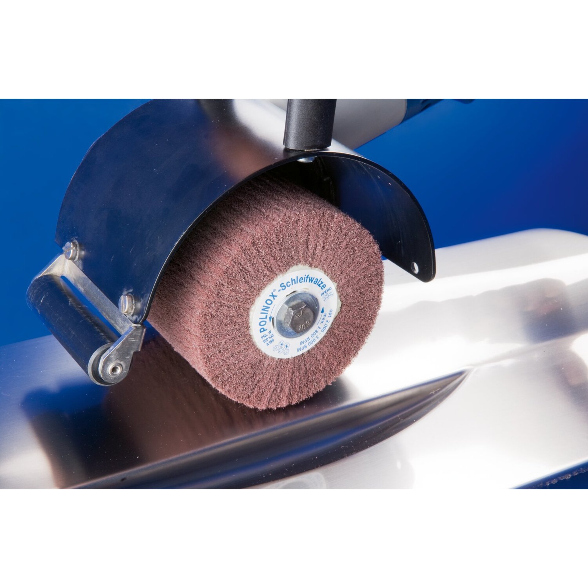 PFERD TOOLS POLINOX Vlies-Schleifwalze PNL Ø 100x100mm Keilnut 19 mm A180 für Feinschliff und Finish Produktbild img2 L