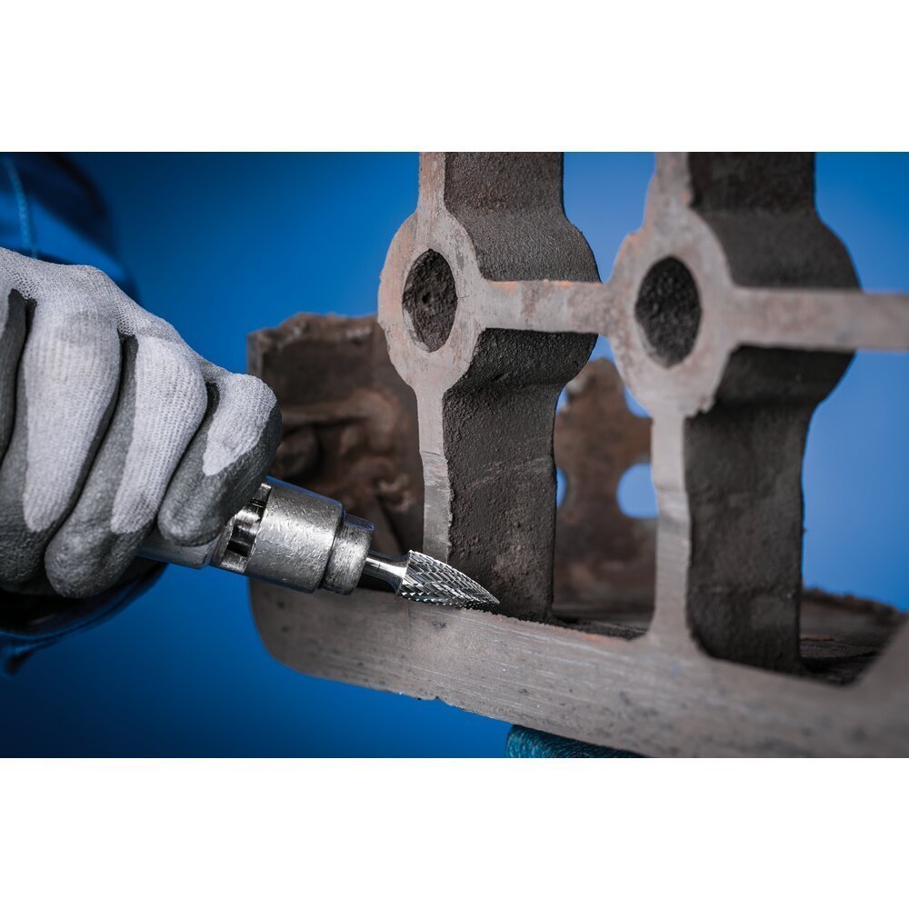PFERD TOOLS Hartmetall Hochleistungsfrässtift TOUGH Spitzbogen SPG Ø 12x25 mm Schaft-Ø 6 mm schlagfest Produktbild img2 L