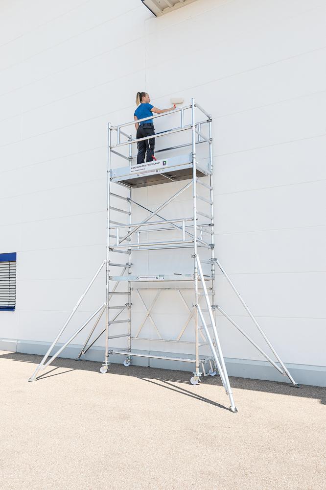 Alu-Klappgerüst Plattform B1800xT1350 mm Plattformhöhe 8,80 m Arbeitshöhe bis 10,80 m Produktbild img1 L