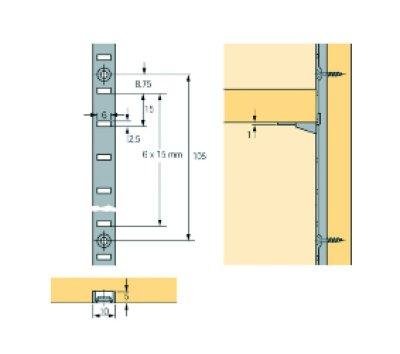 Bod.trägersch.,47612,vernickelt Hettich Produktbild img2 L
