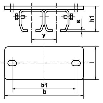 HELM 402 D Doppeldecken- muffe,galv.verz., 60 mm Produktbild img2 L