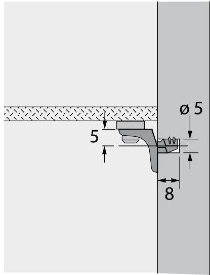 Bodenträger Sekura 8 vernickelt Hettich Produktbild img2 L