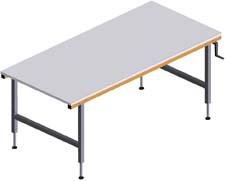 ROCHOLZ Packtisch 2000x920mm Kurbel höhenverstellbar710-960mm Produktbild img1 L