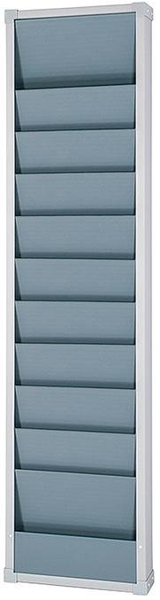 Planungstafel einreihig 315 x 1.282 mm 10 Schienen, A 4 grau Produktbild img1 L