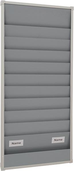 Planungstafel zweireihig 554 x 1.282 mm 10 Schienen, A 4 grau Produktbild img1 L