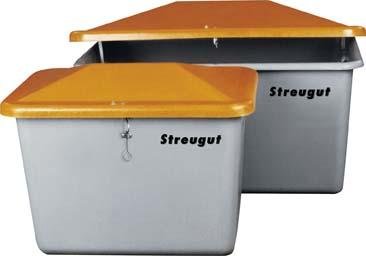 Streugutbehälter 2200 l B2130xT1520xH1240 mm ohne Entnahmeöffnung grün/orange CEMO Produktbild img1 L