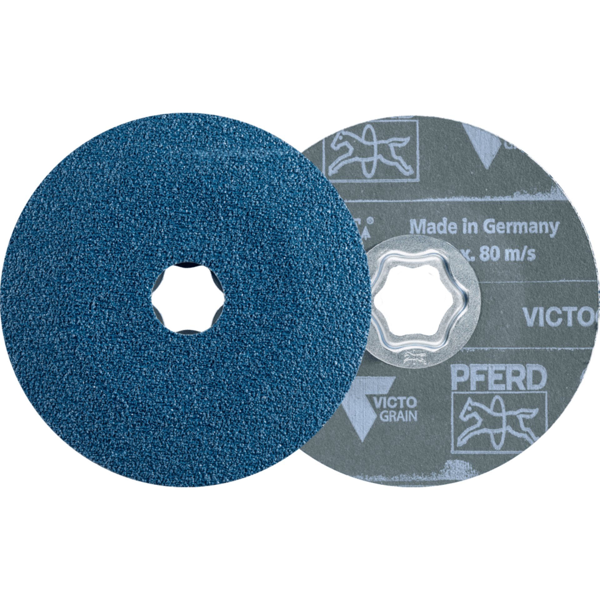 PFERD COMBICLICK Fiberscheibe Ø 115 mm VICTOGRAIN 60 Höchstleistung auf Stahl Produktbild img1 L