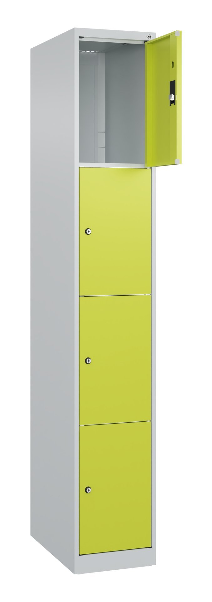C+P Schließfachschrank Classic PLUS, 4 Fächer, 1850x300x500mm, 7035/0024 Produktbild img1 L