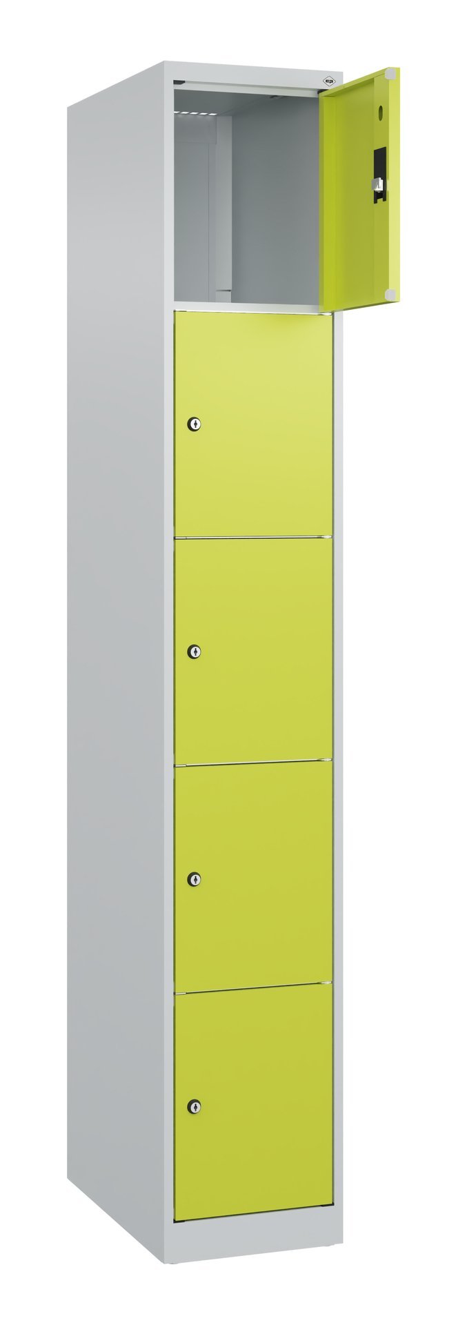 C+P Schließfachschrank Classic PLUS, 5 Fächer, 1850x300x500mm, 7035/0024 Produktbild img1 L