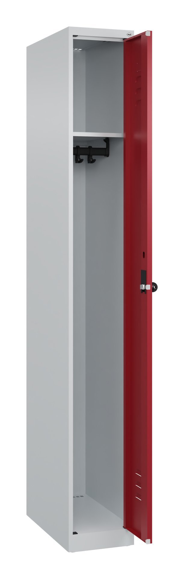 C+P Spind Classic PLUS, 1 Abteil, 1850x250x500mm, 7035/3003 Produktbild img1 L