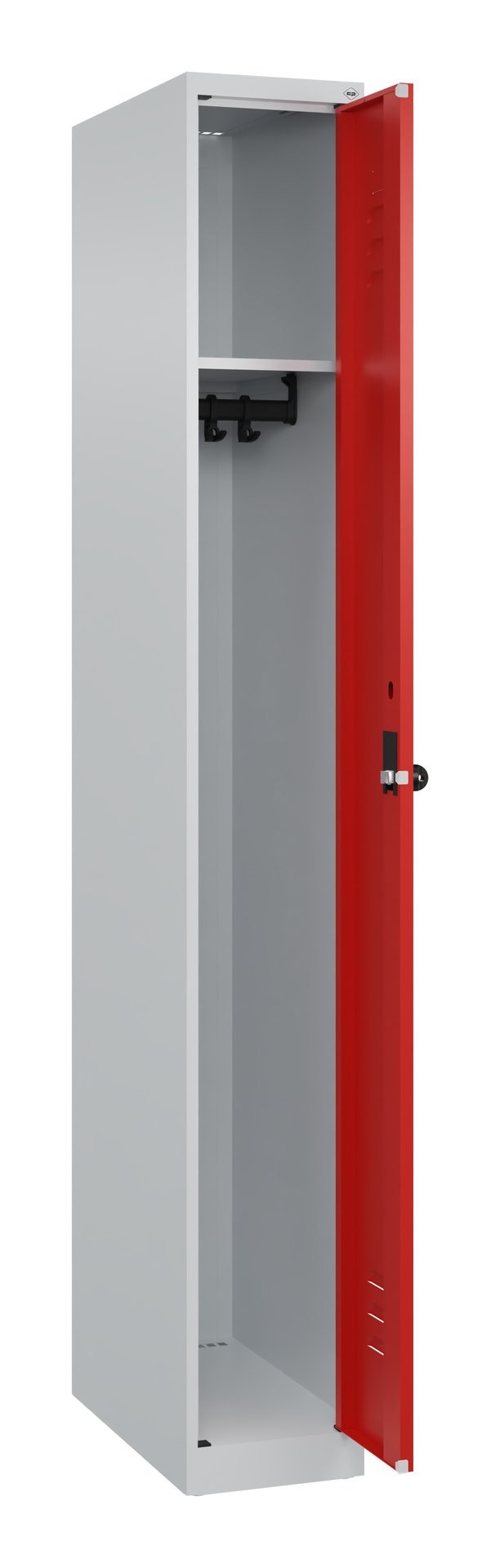 C+P Spind Classic PLUS, 1 Abteil, 1850x250x500mm, 7035/3020 Produktbild img1 L