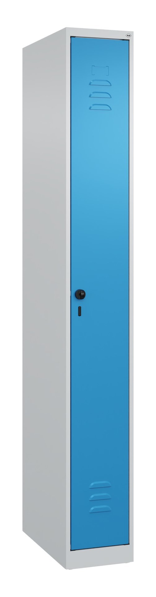 C+P Spind Classic PLUS, 1 Abteil, 1850x250x500mm, 7035/5012 Produktbild img2 L