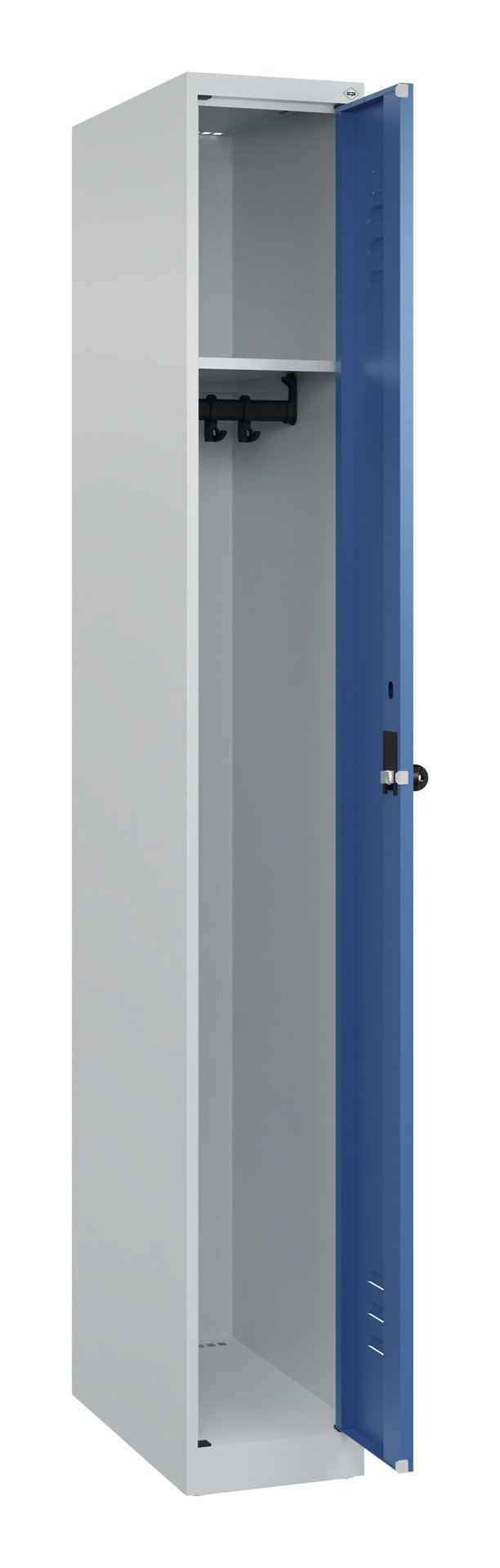 C+P Spind Classic PLUS, 1 Abteil, 1850x250x500mm, 7035/5023 Produktbild img1 L